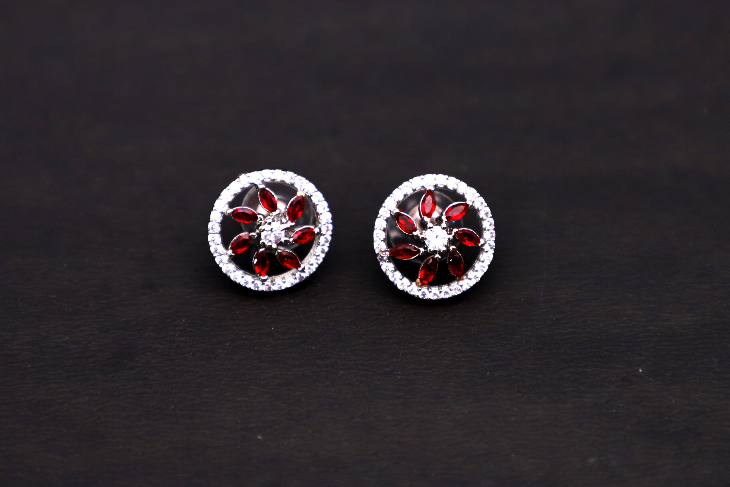 Radiant Crimson Mandala Pandant & Earring Set Lustra Premium Set - Image 3