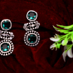 Luxury Emerald Green Party Wear Earrings  Perfect Holiday Gift