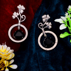 Designer Royal Blue Crystal Drop Earrings – Premium Women’s Jewellery